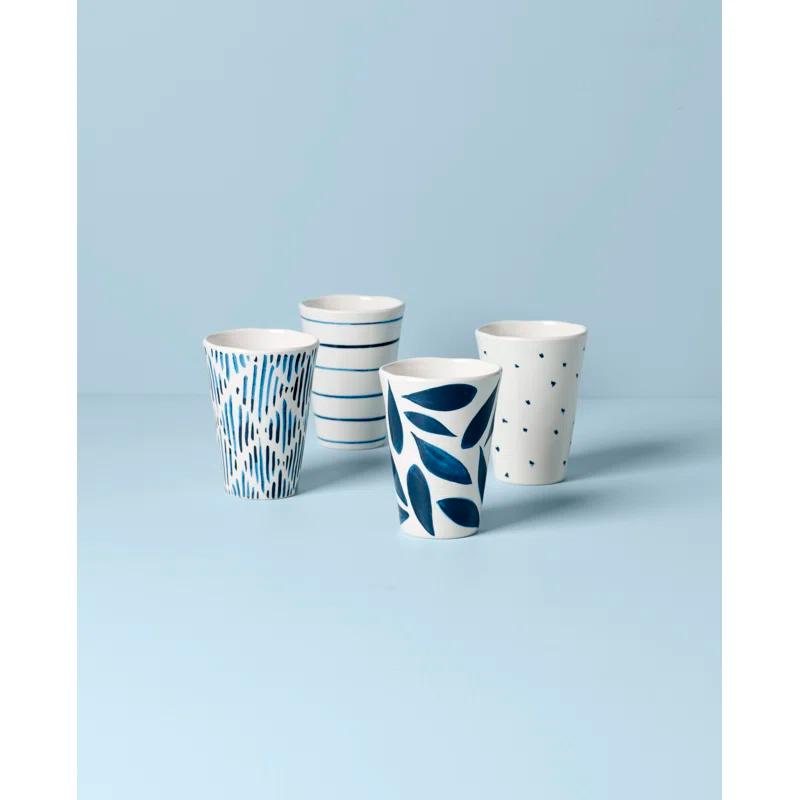 Lenox Blue Bay Melamine Blue Bay 4 Piece Melamine Assorted Tumbler Set