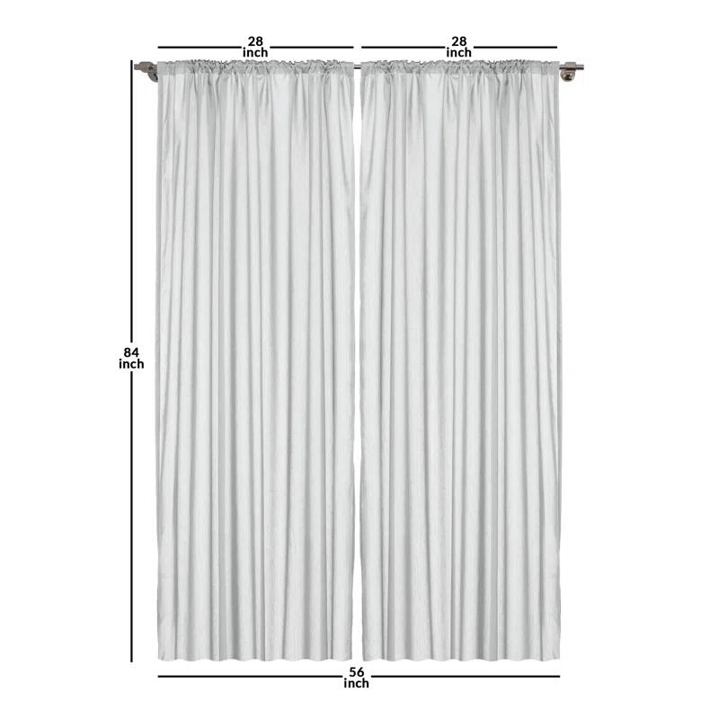 Floral Semi-Sheer Rod Pocket Sliding Panel (Set of 2)