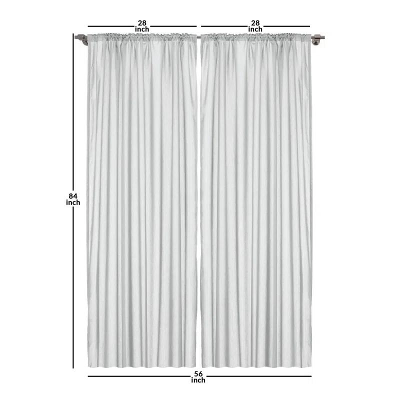 Ambesonne Semi-Sheer Rod Pocket Curtain Panels (Set of 2)