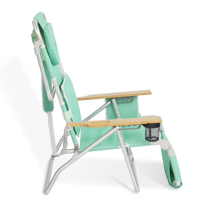Ostrich Ostrich Deluxe Padded Lightweight Portable Adjustable Outdoor Reclining Folding Chair with Footrest