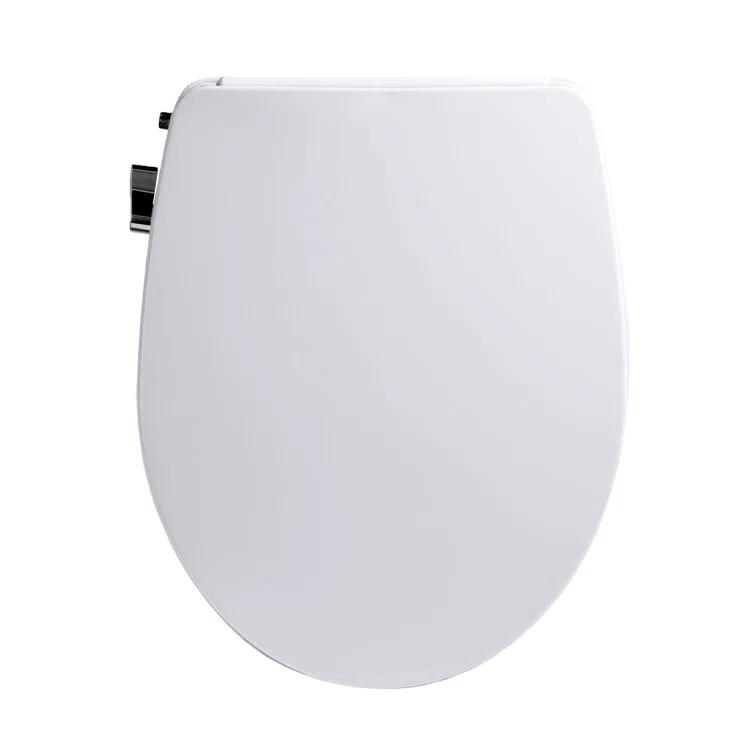 Bio Bidet by BEMIS Slim Zero Round Bidet Toilet Seat, Non-Electric, Dual Nozzles, Slow Close Lid and Night Light SLIMZEROR 000