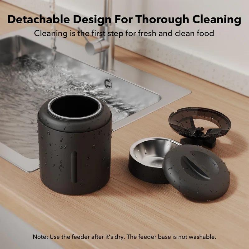 Automatic Cat Feeder, 5G Wifi Automatic Dog Feeder With Freshness Preservation, Timed Cat Feeder With Low Food Sensor, Up To 10 Meals Per Day, Granary Pet Feeder For Cats