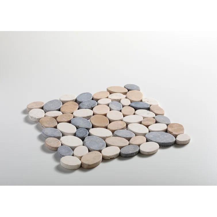 Cruz Bay Studio Natural Stone Pebbles Mosaic Wall & Floor Tile