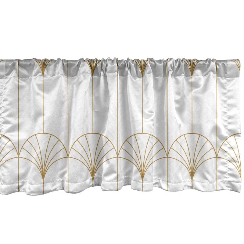 Ambesonne Geometric Tailored 54'' W Window Valance