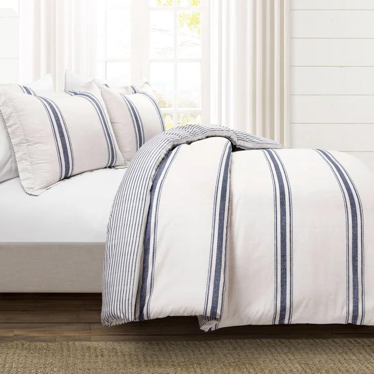 Standard Cotton 460 TC Reversible 3 Piece Duvet Cover Set