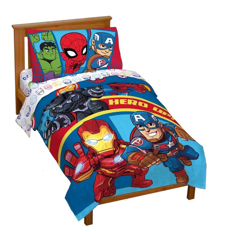 Marvel Marvel Superhero Adventures Double Team 4 Piece Twin Bed Set