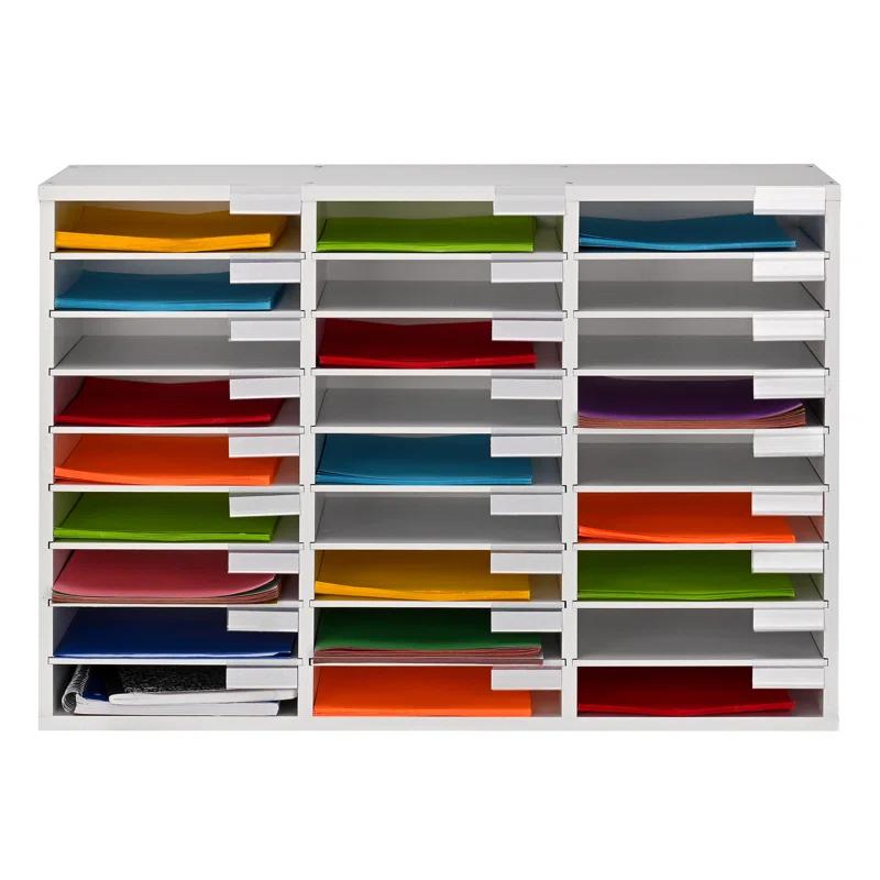 AdirOffice Manufactured Wood Compartment Mailroom Organizer