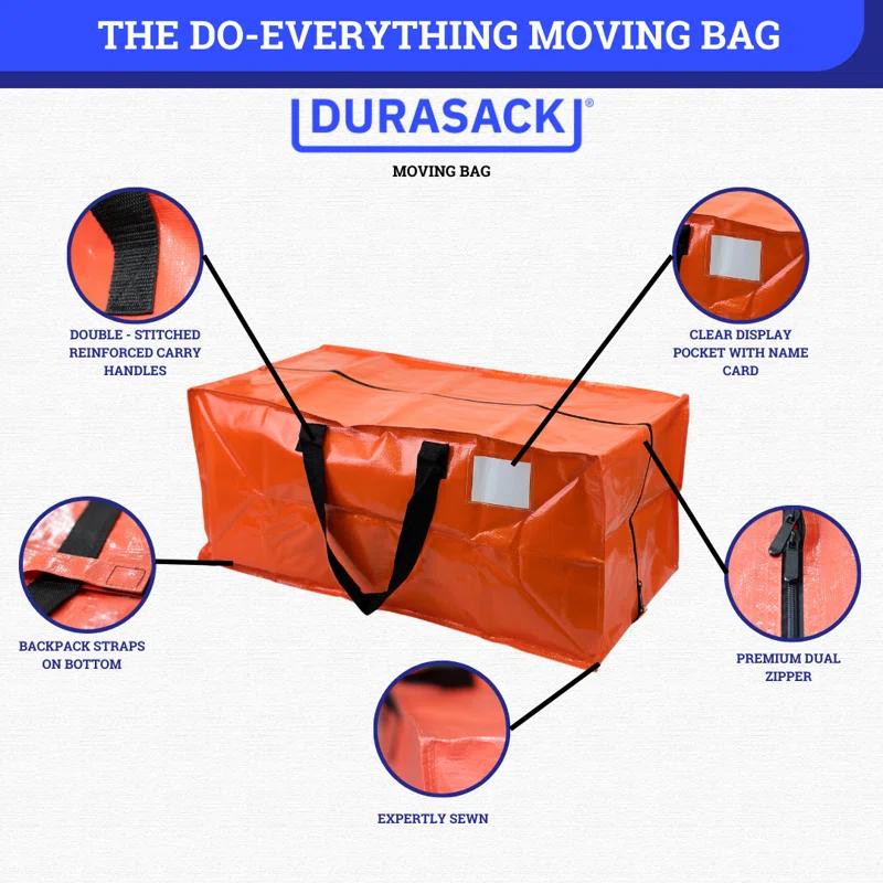 DuraSack DuraSack Moving And Storage Bags, Heavy Duty, 29"L X 15"W X 13"H, 4-Pack