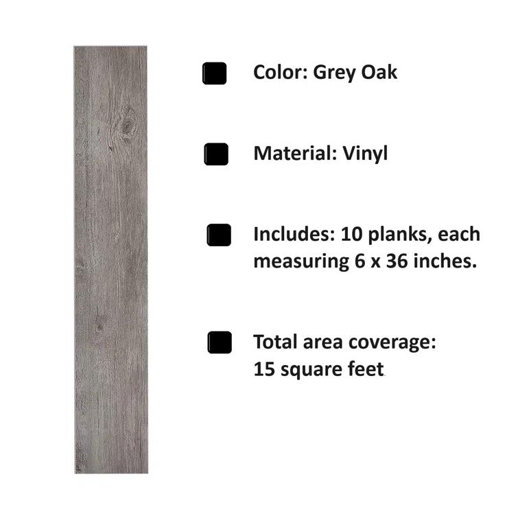 Achim Importing Co Nexus 1.2mm Thick 6'' W x 36'' L Plank