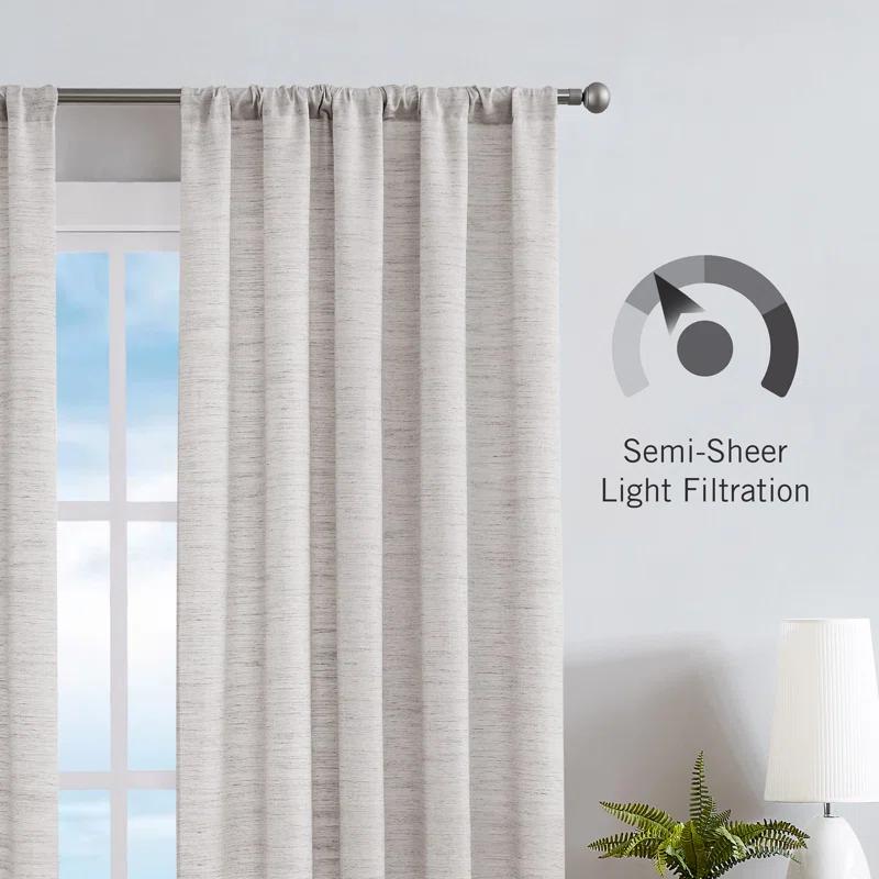 Nautica Nautica Light Filtering Rod Pocket Window Curtains Pair (Set of 2)