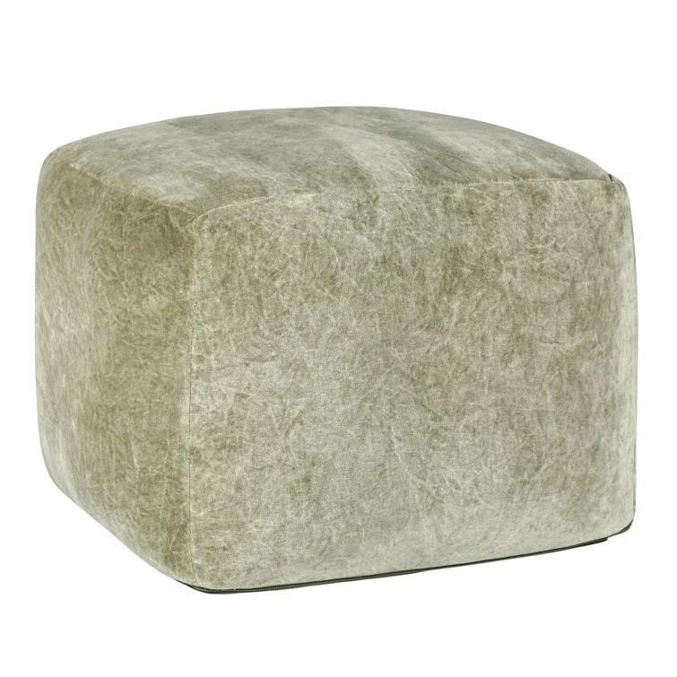 Villa by Classic Home Heirloom Velvet Upholstered Floor Cushion Pouf