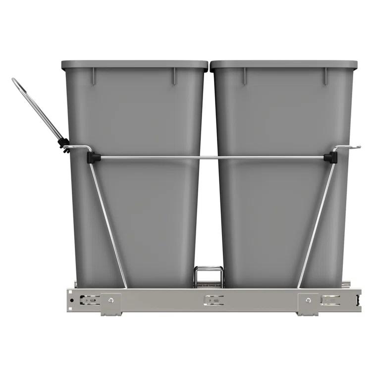 Rev-A-Shelf Double Sliding Pull-Out Waste Bin Containers