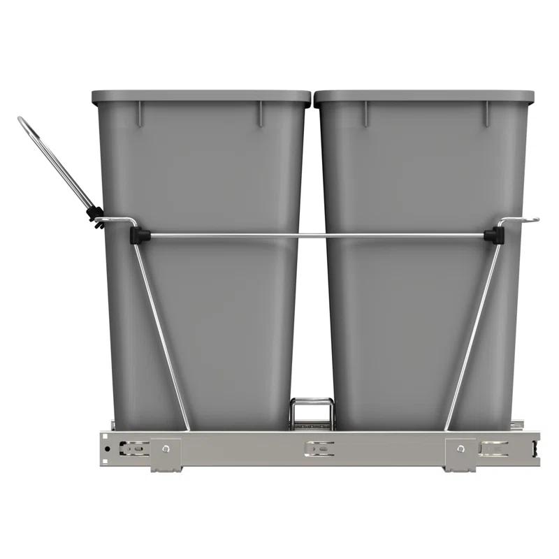 Rev-A-Shelf Rev-A-Shelf Double Pull Out Trash Can 35 Qt for Kitchen