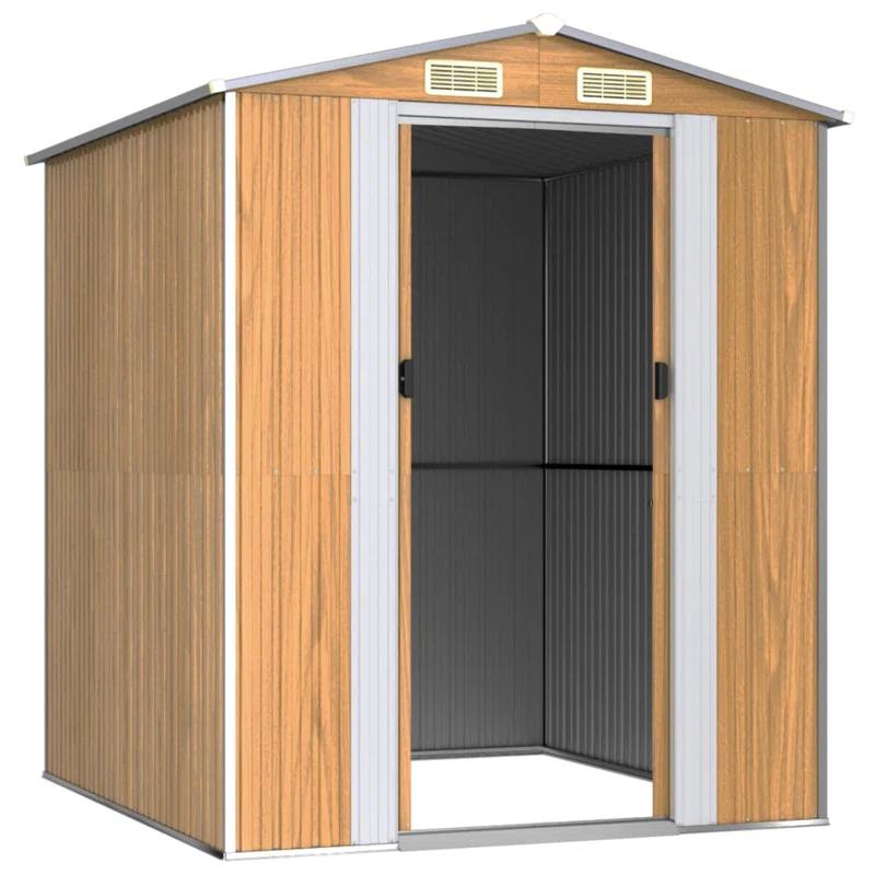 6 ft. 2 in. W x 6 ft. 3 in. D Galvanized Steel Storage Shed