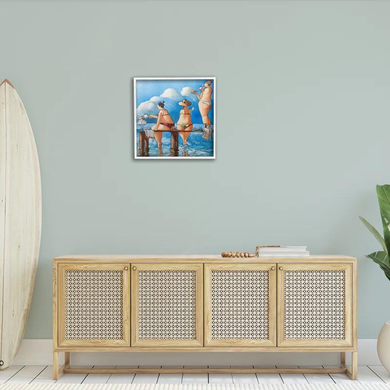 Stupell Industries " Whimsical Summer Beach Ladies " by Ronald West