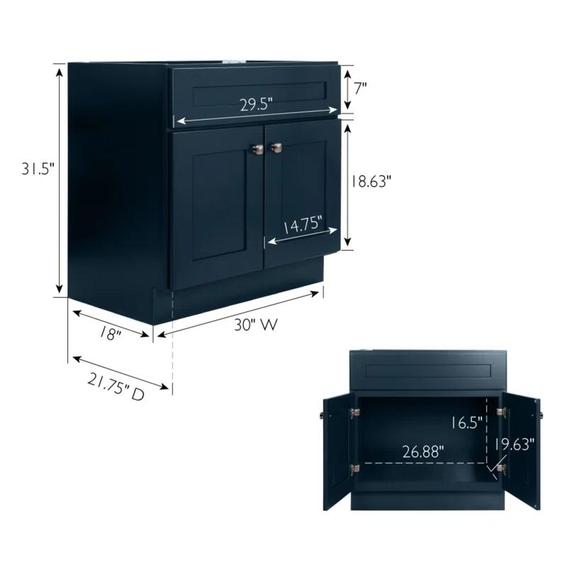 Design House Brookings 30 Inch Bath Vanity, Ready to Assemble, Sherwin Williams®