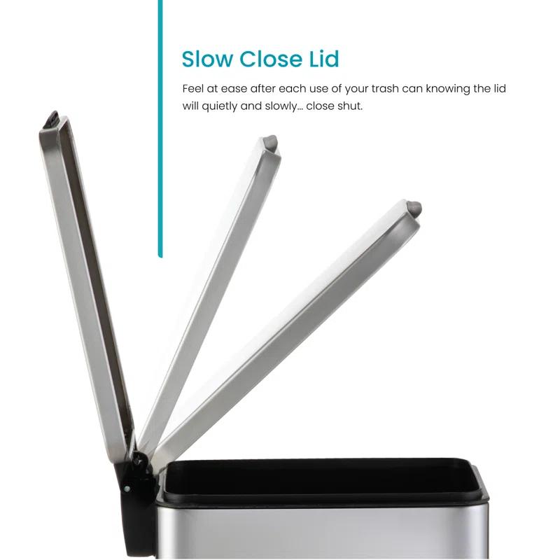 2.5 Gallon Slim Trash Can, for Bathroom and Office