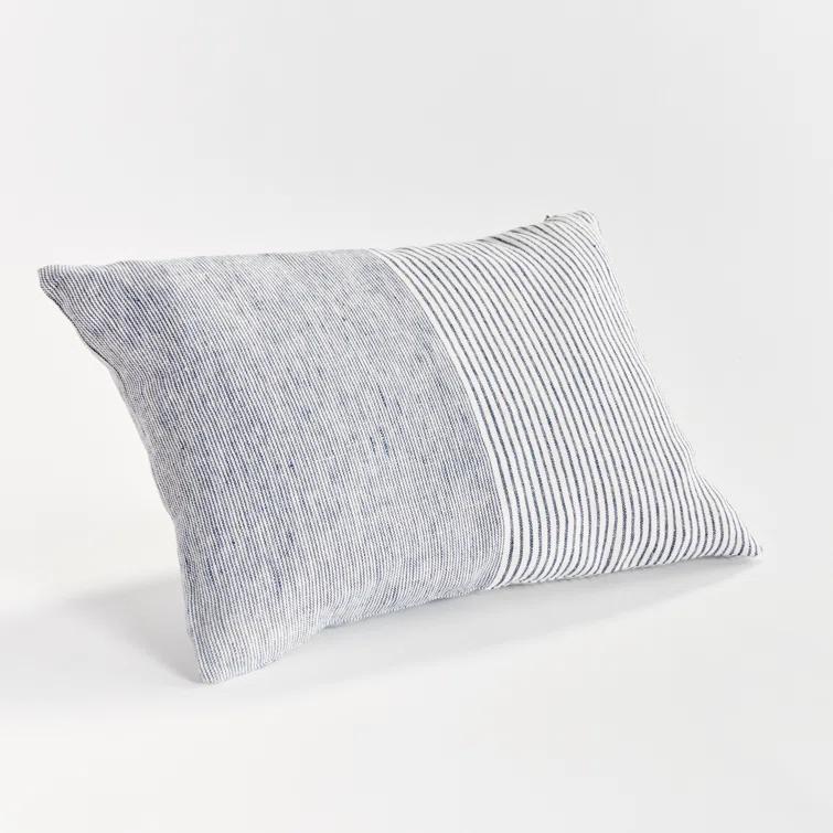 Napa Home and Garden Otis Pin Textured Linen Reversible Throw Pillow