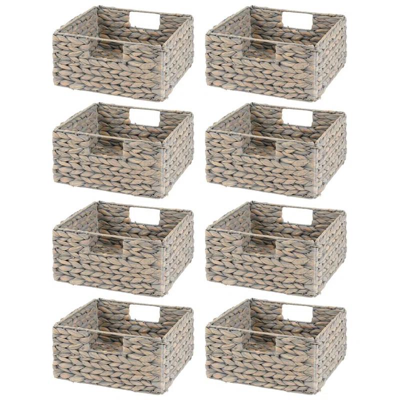 mDesign mDesign Woven Hyacinth Kitchen Storage Organizer Basket Bin