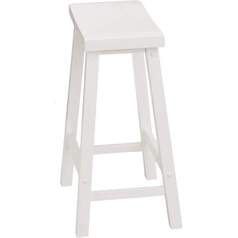PJ Wood Solid Wood Accent Stool