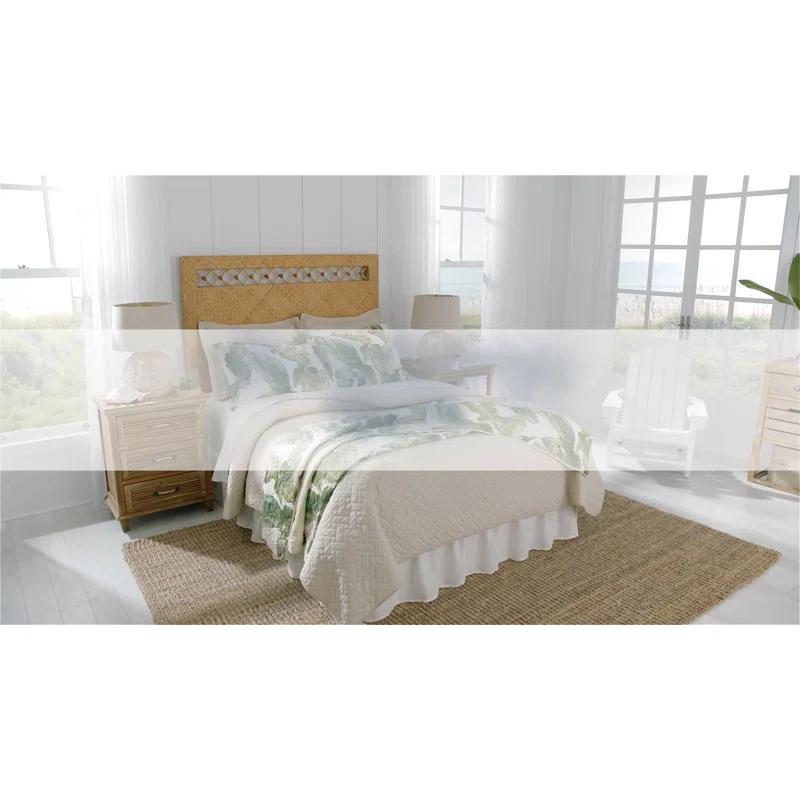 Tommy Bahama Home Tommy Bahama Beach Bliss Grey Cotton Reversible Quilt Set