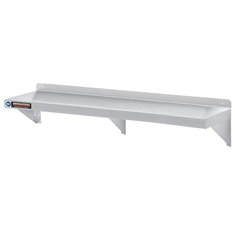 DuraSteel Stainless Steel Wall Shelf - 72" Wide x 14" Deep Commercial Grade - NSF Certified