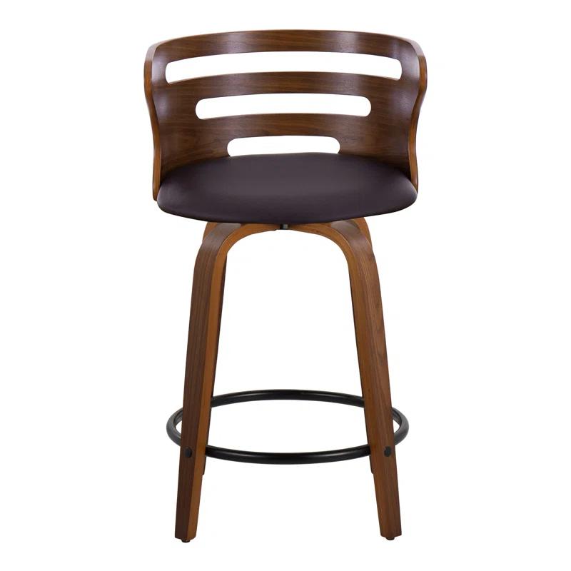 LumiSource Swivel Upholstered Counter Stool