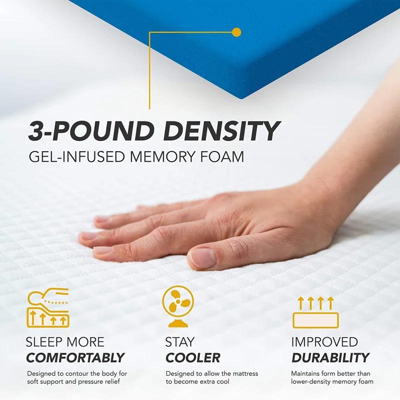 Dynasty Mattress 14.5'' Medium Gel Memory Foam Mattress