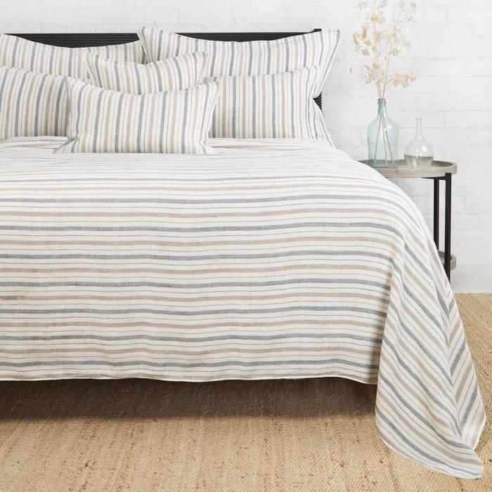 Naples 28" x 36" Striped Linen Rectangular Pillow