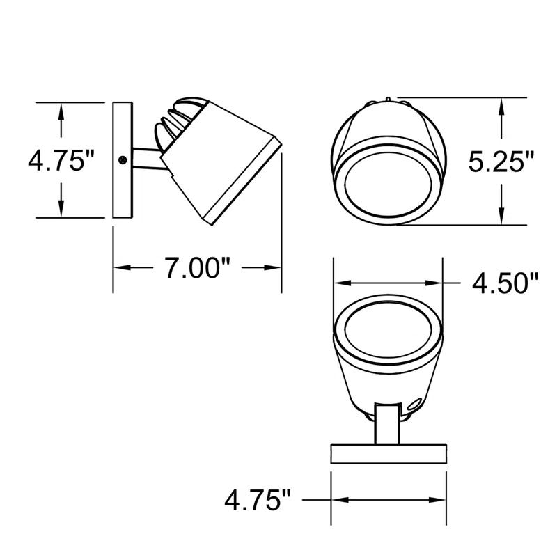 Access Lighting WeeGo Matte Black Metal Spotlight