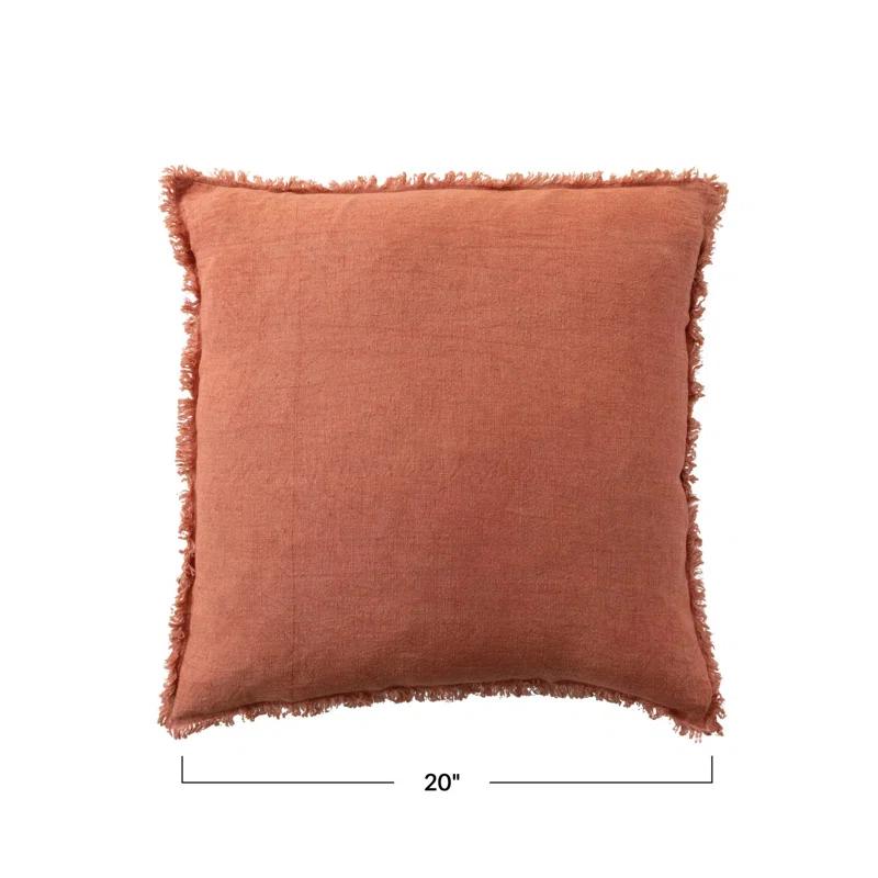 Julianne Linen Throw Square Pillow Cover & Insert