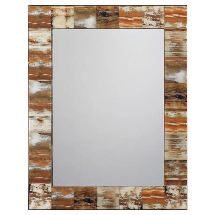 Wood Flat Wall Mirror