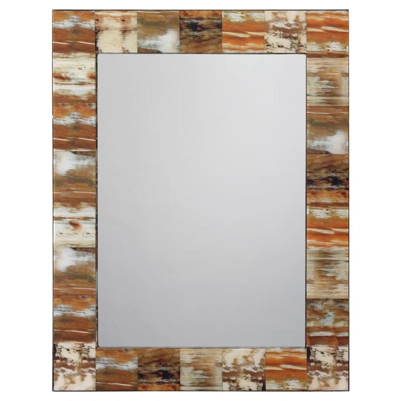 Wood Flat Wall Mirror