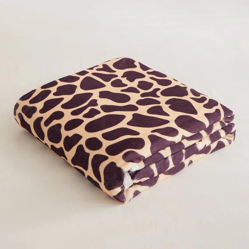 Kindred Home Lightweight Flannel Fleece Leopard Print Throw Blanket for Couch, Bed, Holiday Decor (60x80 Inches)