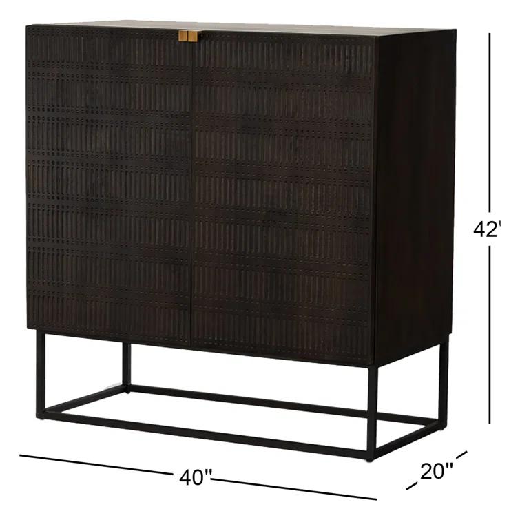 Taro 40'' Solid Wood Bar Cabinet