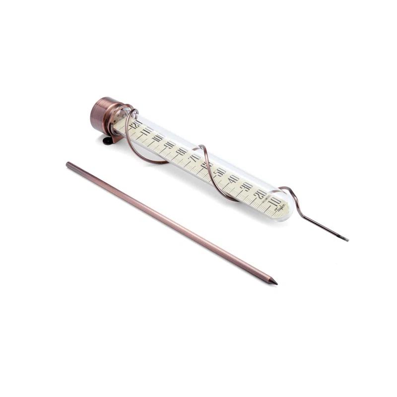 Taylor Taylor Heritage Collection Glass Rain Gauge, 5 Inch Capacity, Bronze