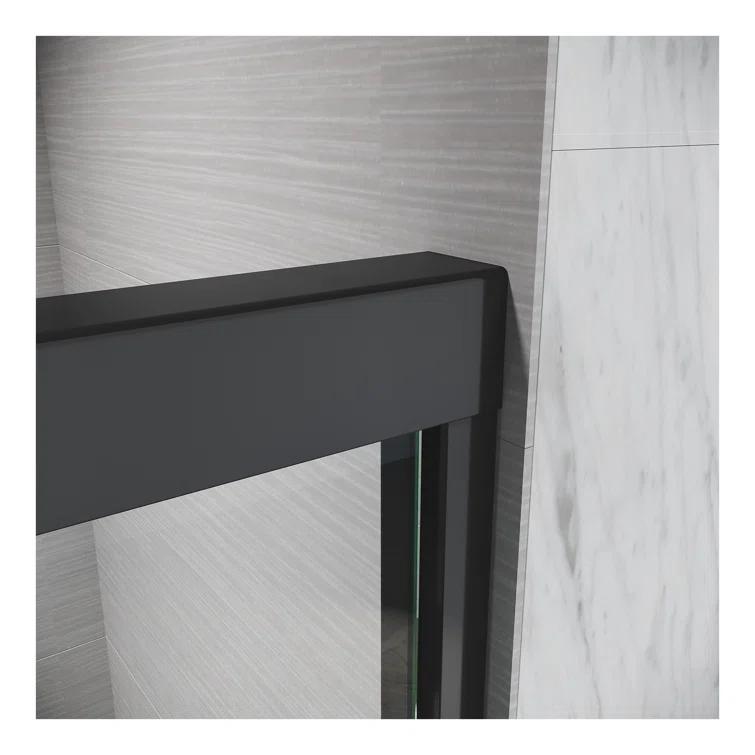 LOONGFIELD Sliding Shower Glass Door 56-60 In. W X 72 In. H, Adjustable Semi Frameless Shower Door, Certified Thick Clear Clear Tempered Glass, 304 Stainless Steel Handles ASTARQ-W2269P144324