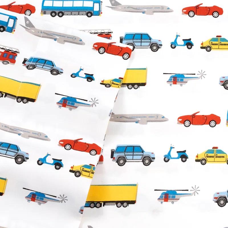 Sweet Home Collection Cars Transportation Bed Sheet Set