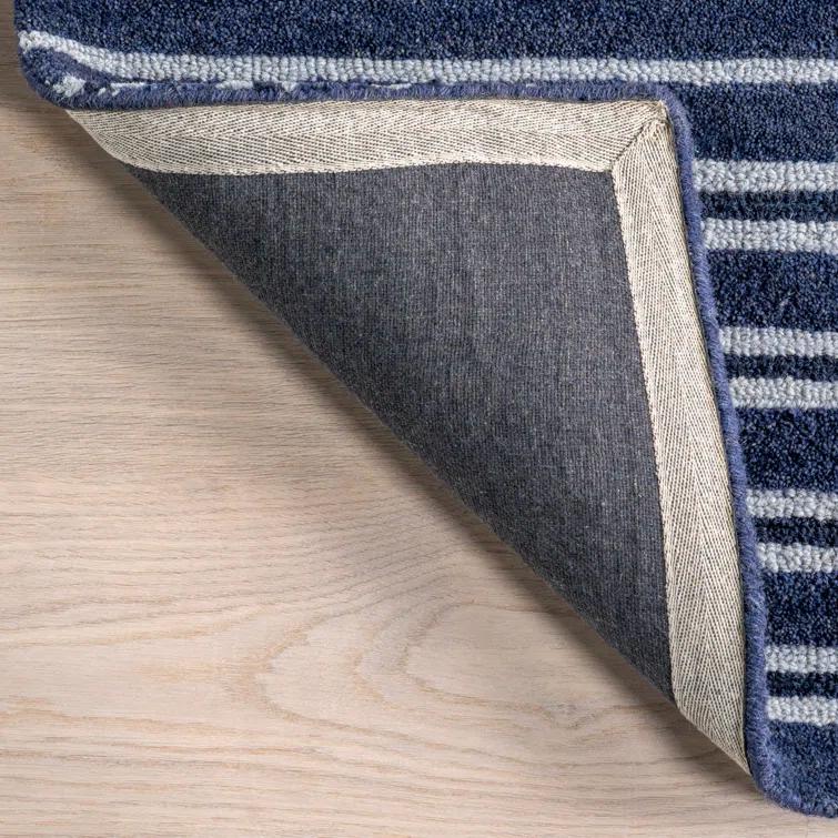 Breakwater Bay Pacific Striped Wool Area Rug