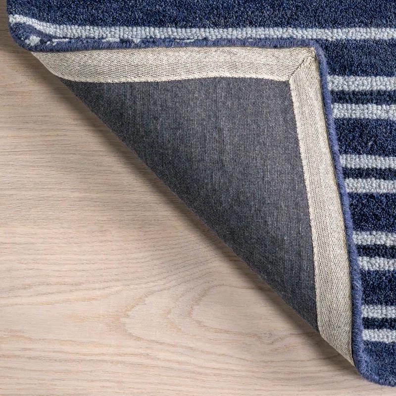 Breakwater Bay Pacific Striped Wool Area Rug