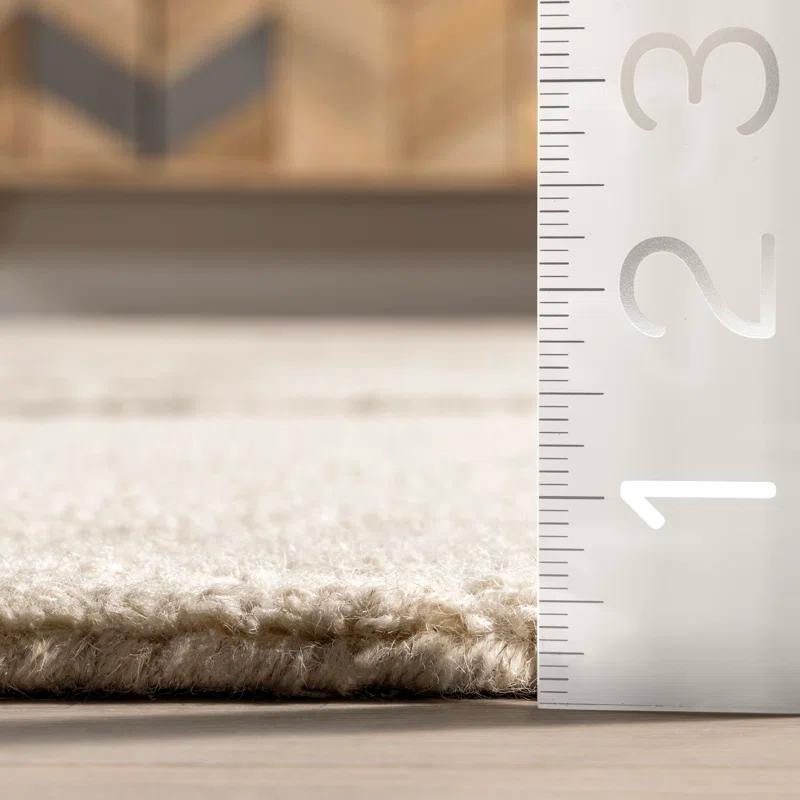Latitude Run® Mulholland Textured Wool Area Rug Area Rug