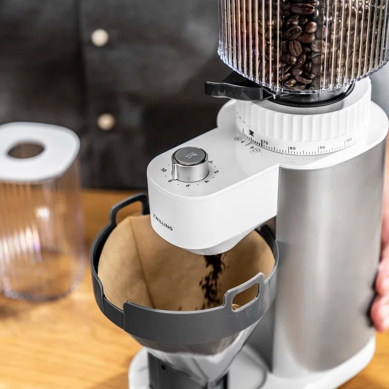 ZWILLING J.A. Henckels ZWILLING Enfinigy Burr Coffee Grinder Electric, 140 Coffee Grinding Options from Espresso to Drip Coffee