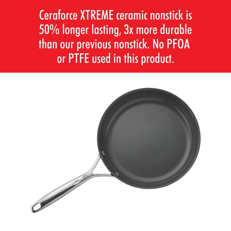 ZWILLING J.A. Henckels ZWILLING Energy Plus 10-inch Stainless Steel Ceramic Nonstick Fry Pan with Lid