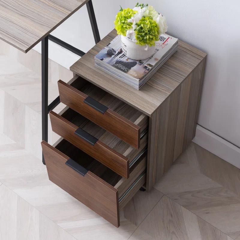 Zipcode Design™ Gosser Home File Cabinet with Wheels - 3-Drawer Mobile Vertical Storage