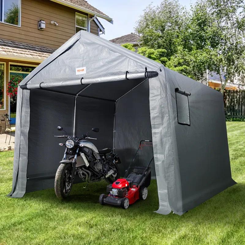 VEVOR Heavy Duty 7 ft. W x 12 ft. D Polyethylene Portable Storage Shed
