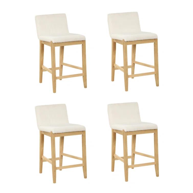 Nathan James Upholstered Wooden Stool