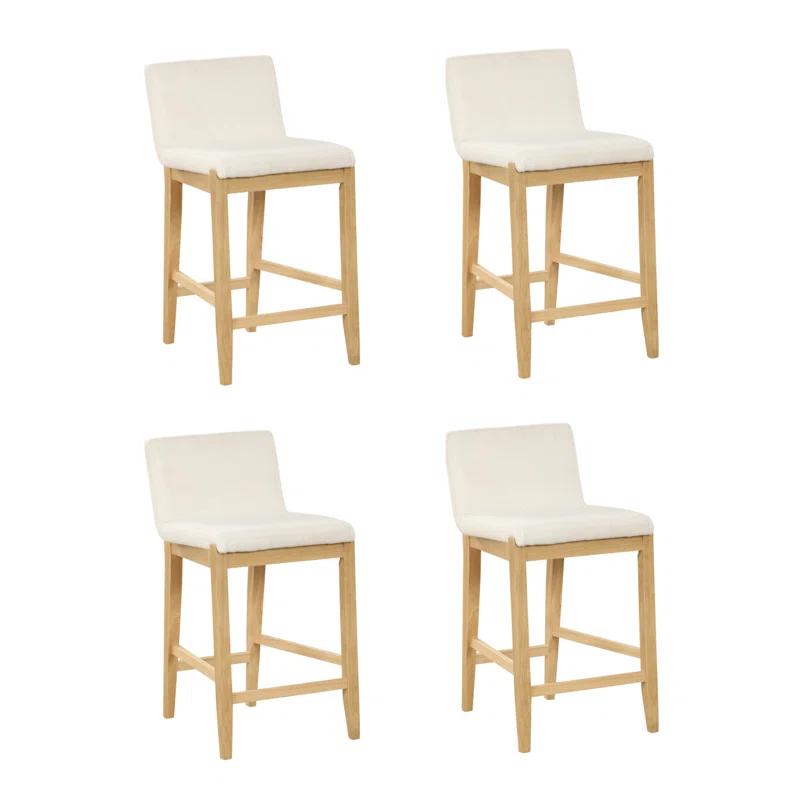 Nathan James Upholstered Wooden Stool