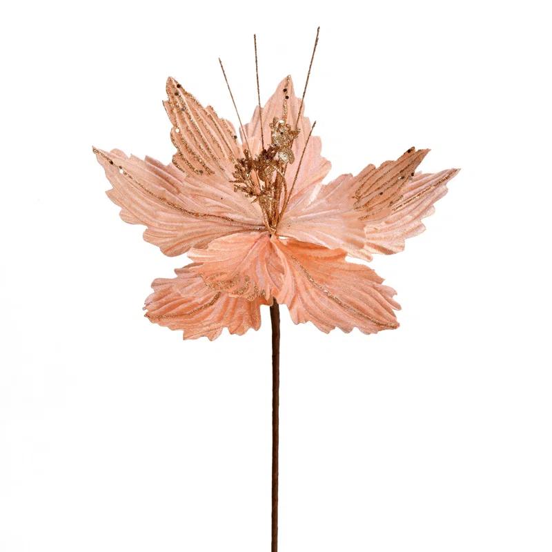 Vickerman Vickerman 12" Poinsettia Aritificial Christmas Spray (Set of 6)