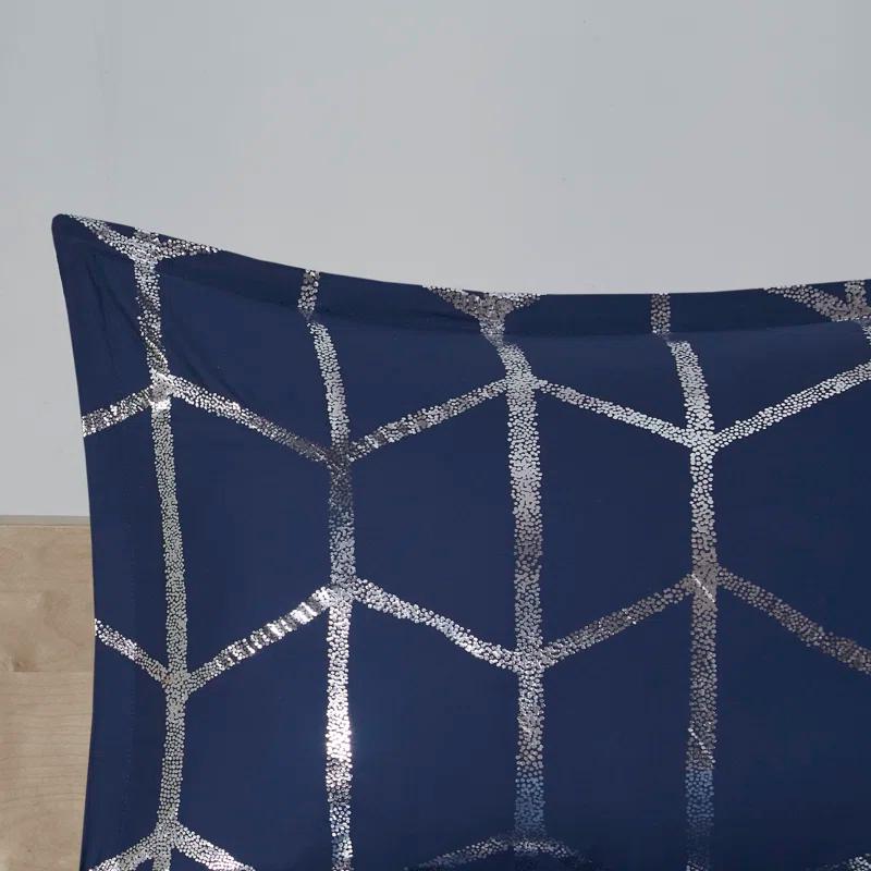 Intelligent Design Raina Metallic Printed Comforter Set
