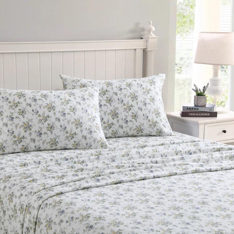 Laura Ashley Cozy Seasonal Laura Ashley Cotton Flannel Cozy Sheet Sets